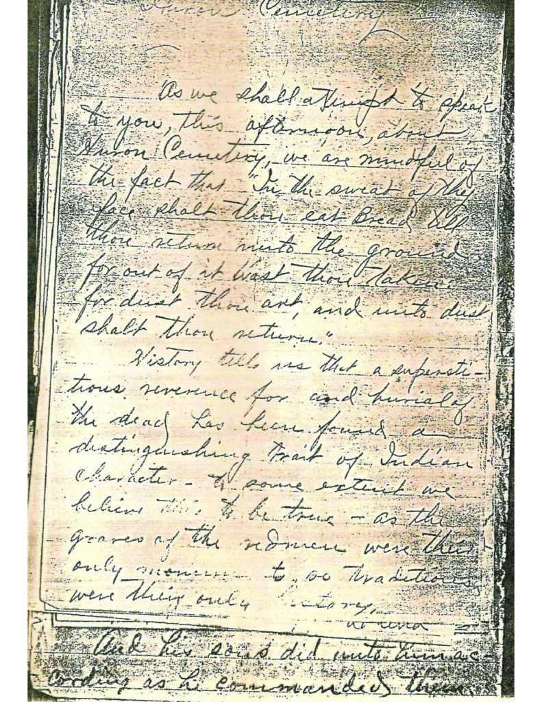 Page of handwritten text