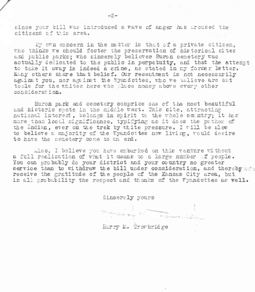 Typed letter.